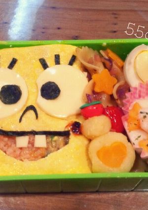 キャラ弁**スポンジボブ✡-レシピのメイン写真