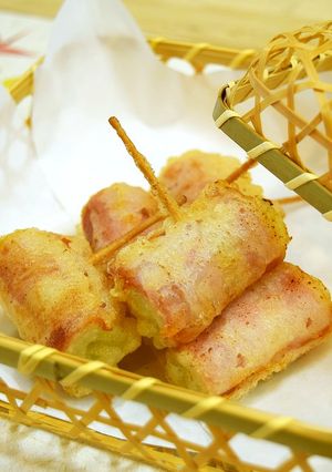 簡単♡長ねぎのベーコン巻揚げ♪-レシピのメイン写真