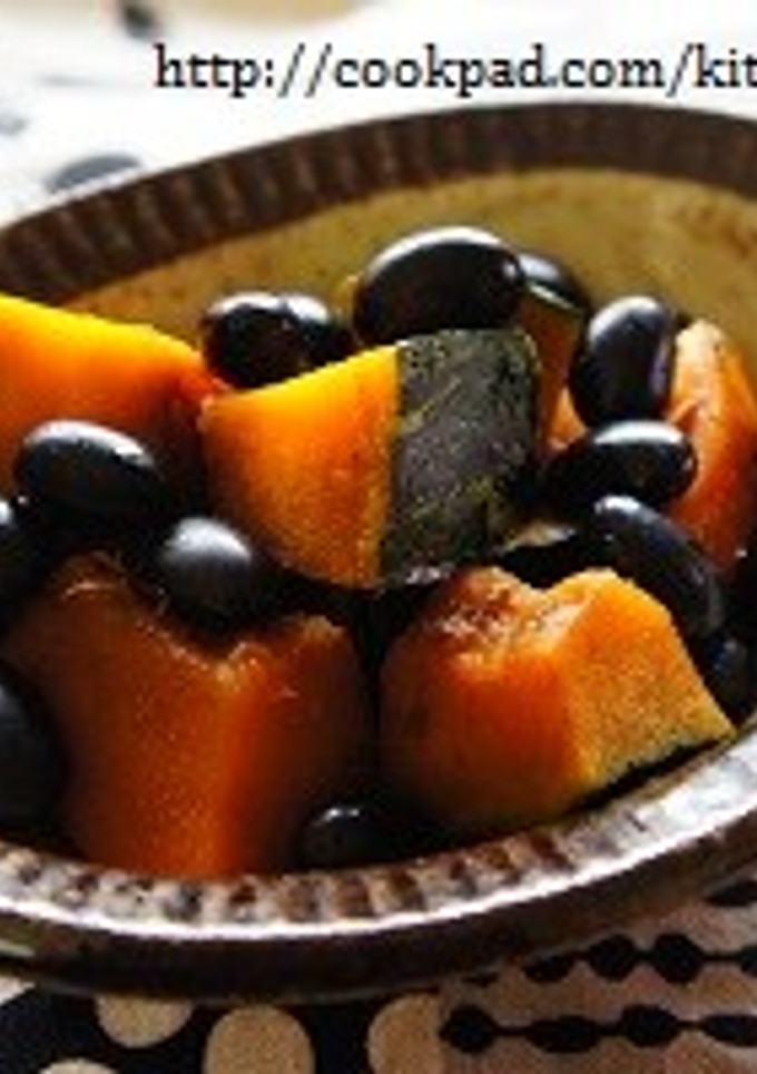 黒豆煮リメイク☆かぼちゃのはとこ煮？-レシピのメイン写真