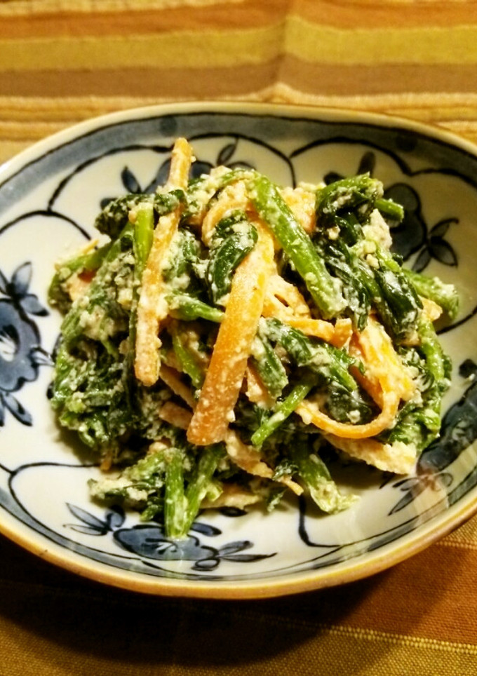 ほうれん草・人参のくるみ和え♪-レシピのメイン写真
