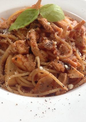 しめじとエリンギのトマトソースパスタ-レシピのメイン写真