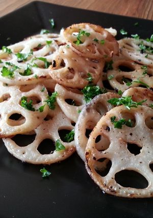 単純明快！れんこんのオリーブオイル焼き-レシピのメイン写真