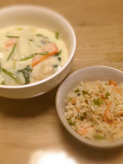 鮭とかぶの葉の混ぜご飯-レシピのメイン写真