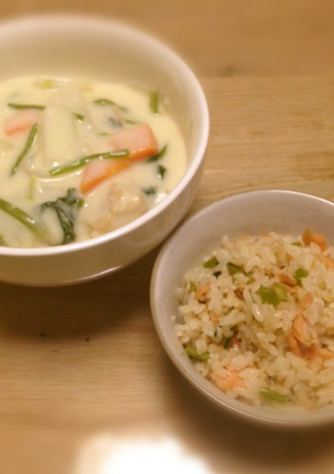 鮭とかぶの葉の混ぜご飯-レシピのメイン写真