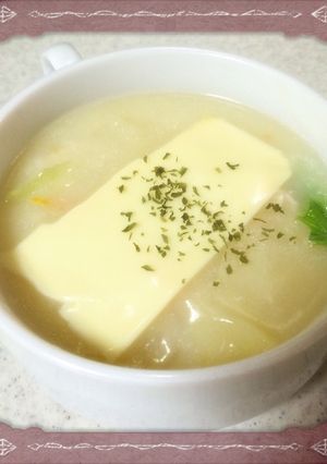 白菜とチーズ☆簡単５分でクリームスープ-レシピのメイン写真