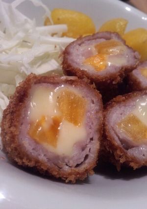柿＆ﾁｰｽﾞの肉巻きﾌﾗｲ-レシピのメイン写真