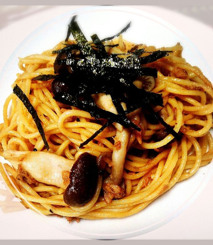 わさび醤油で和風パスタ○゜ by 真ちゃそ 【クックパッド】 簡単