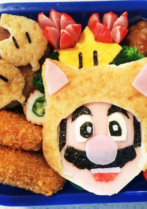 ☆キャラ弁☆スーパーマリオ たぬきマリオ-レシピのメイン写真