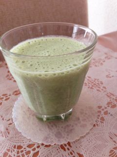 我が家の朝食の定番♡青汁バナナスムージー-レシピのメイン写真