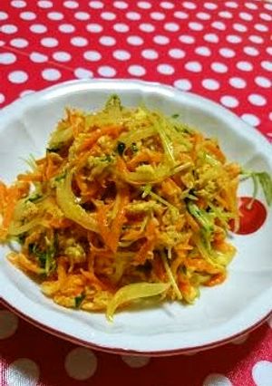 豆苗入り人参しりしり-レシピのメイン写真