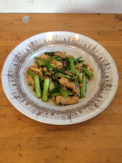 豚肉・春菊・薬味ネギの豆板醤炒め-レシピのメイン写真
