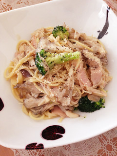 簡単!牛乳で♡キノコのクリームパスタ-レシピのメイン写真