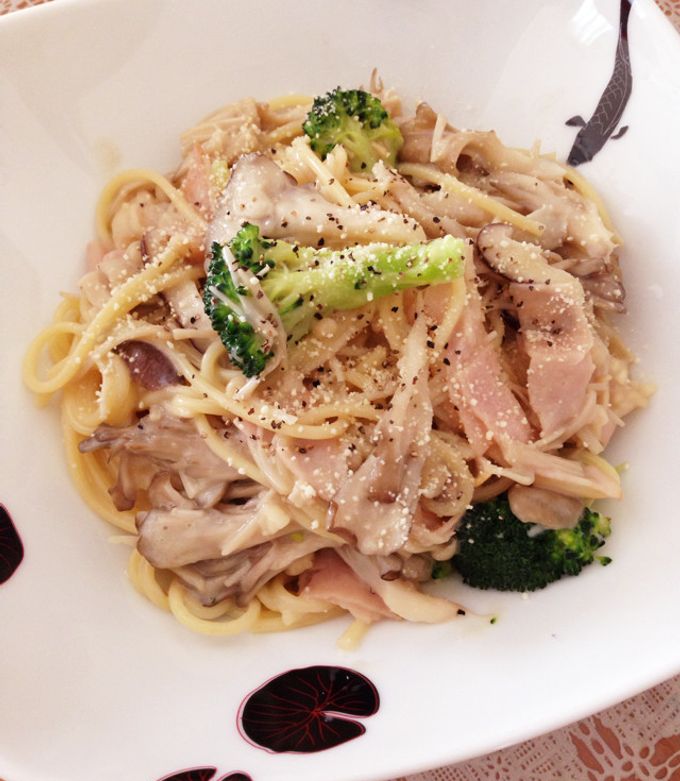 簡単！牛乳で♡キノコのクリームパスタ-レシピのメイン写真