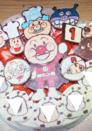 デコチョコ♡アンパンマンケーキに変身-レシピのメイン写真