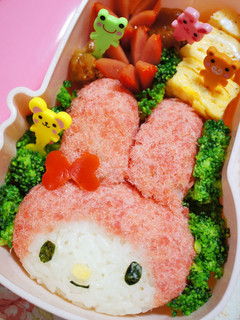 桜でんぶのマイメロちゃん♪(キャラ弁)-レシピのメイン写真
