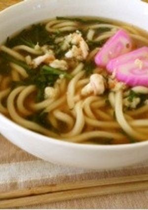 海老と春菊のとろーり生姜うどん-レシピのメイン写真
