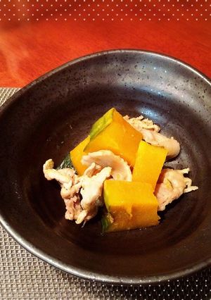 小さなおかず 豚とかぼちゃの煮物-レシピのメイン写真