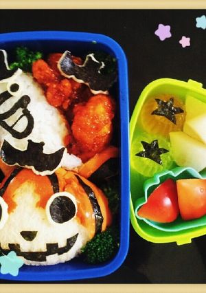 ジバニャンハロウィンキャラ弁-レシピのメイン写真