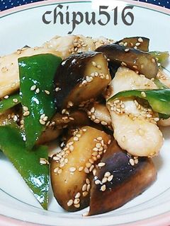 ダイエット鳥胸肉となすとピーマン中華炒め-レシピのメイン写真