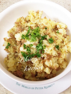簡単☆カレー風味のひき肉チャーハン-レシピのメイン写真