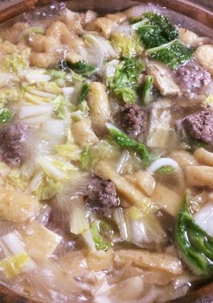 合挽き肉で☆お鍋-レシピのメイン写真