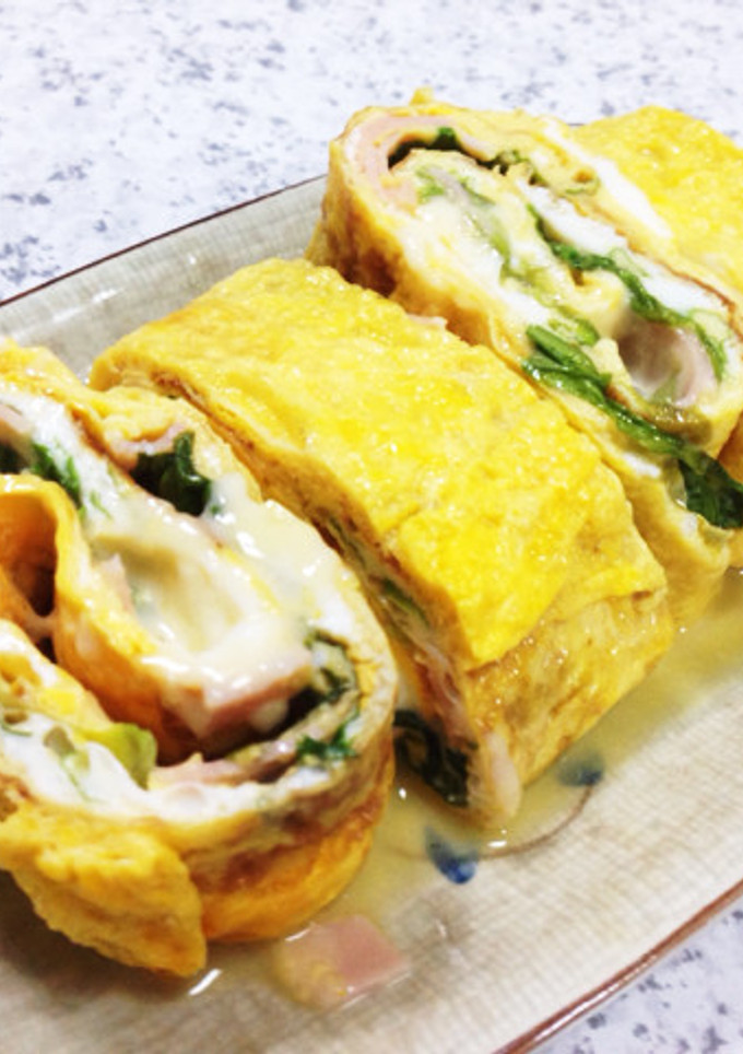 ☆レタスとハムチーズの卵焼き☆-レシピのメイン写真