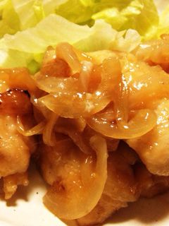 簡単ヘルシー♪鶏胸肉てり焼き玉ねぎソース-レシピのメイン写真