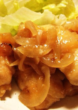 簡単ヘルシー♪鶏胸肉てり焼き玉ねぎソース-レシピのメイン写真