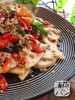 蓮根でアジアンちっくな炒め物♪-レシピのメイン写真