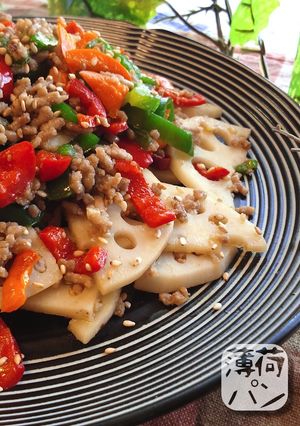 蓮根でアジアンちっくな炒め物♪-レシピのメイン写真