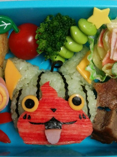 妖怪ウォッチ*キャラ弁*スイカニャン-レシピのメイン写真
