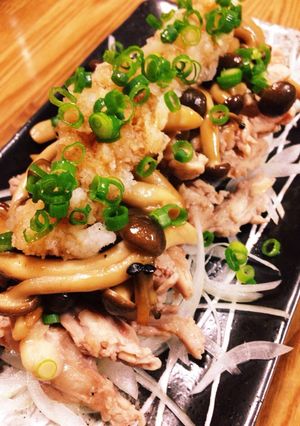 バタポンしめじ☆せせりポン酢-レシピのメイン写真