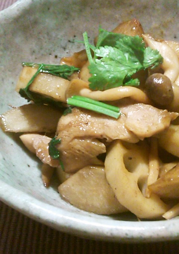 鶏と根菜の甘辛炒め-レシピのメイン写真