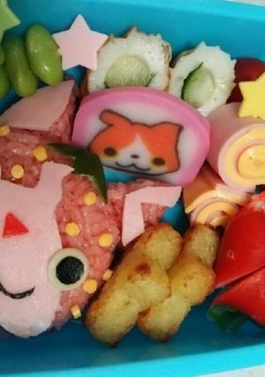 妖怪ウォッチ*キャラ弁*イチゴニャン-レシピのメイン写真
