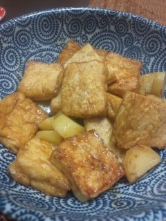簡単!厚揚げとポテトの甘辛炒め-レシピのメイン写真