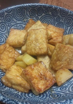 簡単!厚揚げとポテトの甘辛炒め-レシピのメイン写真