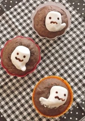 マシュマロおばけの♪カップケーキ-レシピのメイン写真
