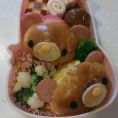 รูปของ 簡単*幼稚園お弁当*くまサンド*キャラ