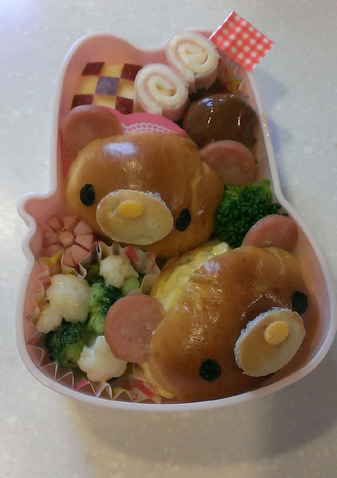 簡単*幼稚園お弁当*くまサンド*キャラ-レシピのメイン写真