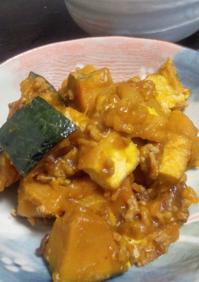 ☆かぼちゃと厚揚げと豚挽き肉の甘辛煮☆-レシピのメイン写真