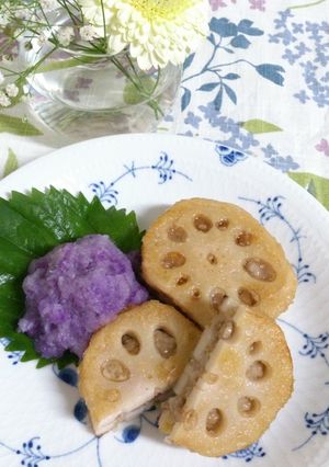 ♪レンコンのはさみ揚げ♪-レシピのメイン写真