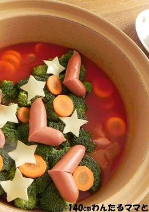 クリスマスにぴったり★簡単トマトデコ鍋♪-レシピのメイン写真