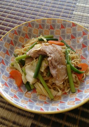 ニンニクの芽入り塩焼きそば-レシピのメイン写真