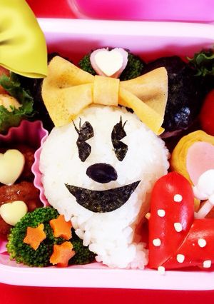 ハロウィンに♡おばけミニー♡キャラ弁-レシピのメイン写真