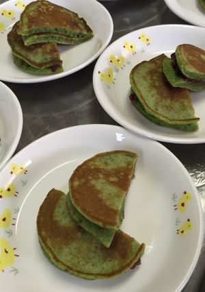 保育園おやつ☆ほうれん草入りどら焼き-レシピのメイン写真