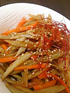 きんぴらごぼう☆簡単&定番給食の味♪-レシピのメイン写真
