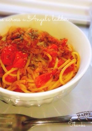 プチトマトと桜えびのパスタ♪-レシピのメイン写真