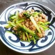 小松菜とひき肉のピリ辛炒め♪