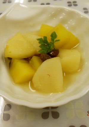 【スチコンレシピ】さつま芋とりんごの甘煮-レシピのメイン写真