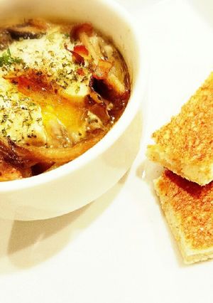 朝食・ランチに♡きのこのスープココット♪-レシピのメイン写真